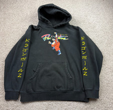 Primitive x Dragon Ball Z Goku Hoodie Men's Medium Black Anime Streetwear Faded
