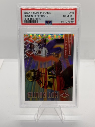 2020 Panini Phoenix - Hot Routes Justin Jefferson #19 (RC) PSA 10