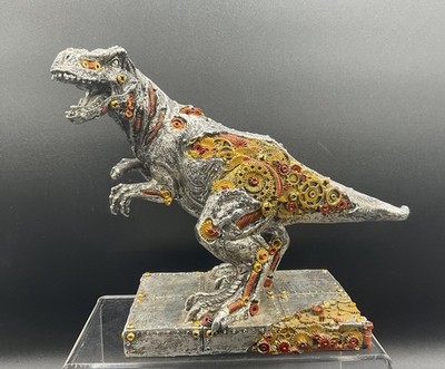 Steampunk T-Rex Figurine Jurassic Era Tyrannosaurus Rex Statue Dinosaur Decor