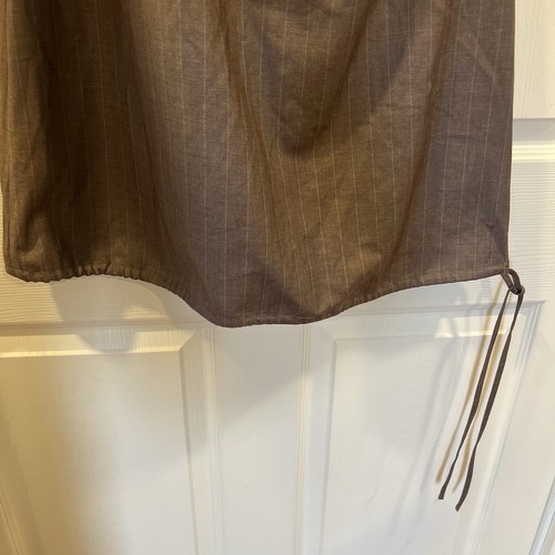 Neu mit Etikett Reformation Booker trägerloses Mini-Schlauchsackkleid braun Nadelstreifen Größe 6 - Bild 5 von 10