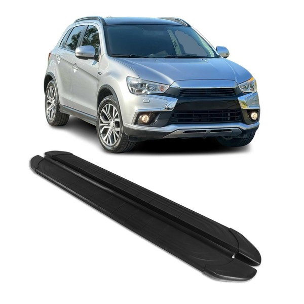 Trittbretter Seitenschweller FüR Mitsubishi ASX 2010-2022 Alu Schwarz 2 Tlg-image