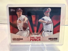 2023 Topps Series 1 One-Two Punch Black 241/299 Tom Glavine Greg Maddux 12P-1