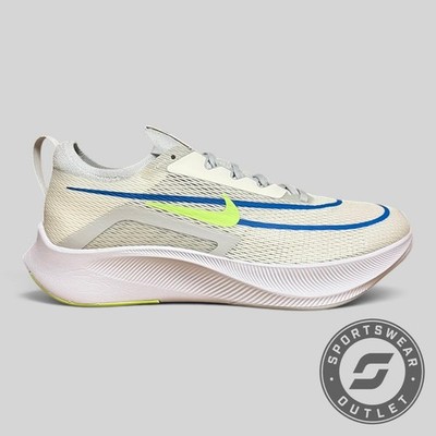 UK 9 - Nike Zoom Fly 4 Herren - weiß/blau/limette (CT2392-100)