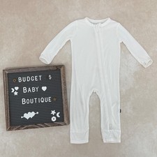 KYTE BABY White Double Zipper Coverall Romper Outfit Size 3-6 Months