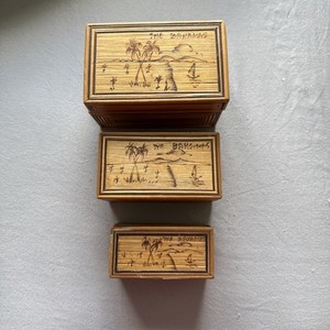 Vintage Bahamas Set Of 3 Trimket Boxes 