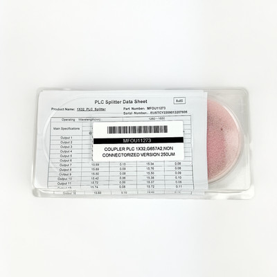 PLC Fiber Optic Splitter Non Connectorized 250UM G657A2
