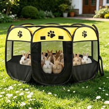 Foldable Pet Playpen Pop Up Dog Playpen Fence Dog Crate Tent Cage Dogs Enclosure