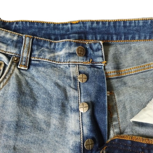 Pantalones de mezclilla Ksubi para hombre talla 34 x 32 azul Chitch pura dinamita botón mosca - Imagen 5 de 18