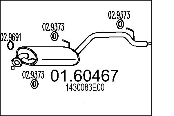 Mts EndschalldäMpfer SchalldäMpfer Passend FüR Suzuki Wagon R+ 1.3 01.60467-image