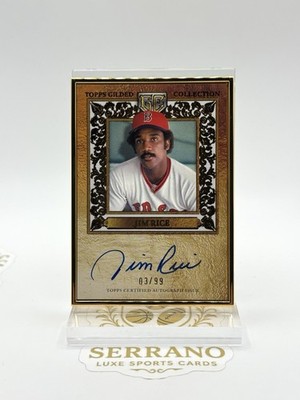 2025 Topps Gilded Jim Rice /99 Gold Framed Hall of Famers Auto Autograph HAFA-JR