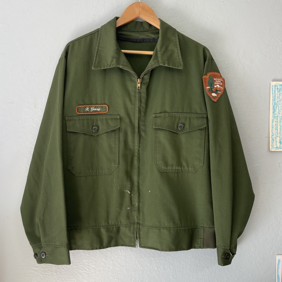 Vintage National Forest Service Jacket Men's L/XL Cropped