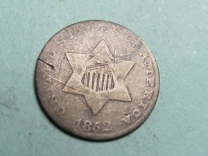 1852  THREE CENT SILVER NICE GRADE
