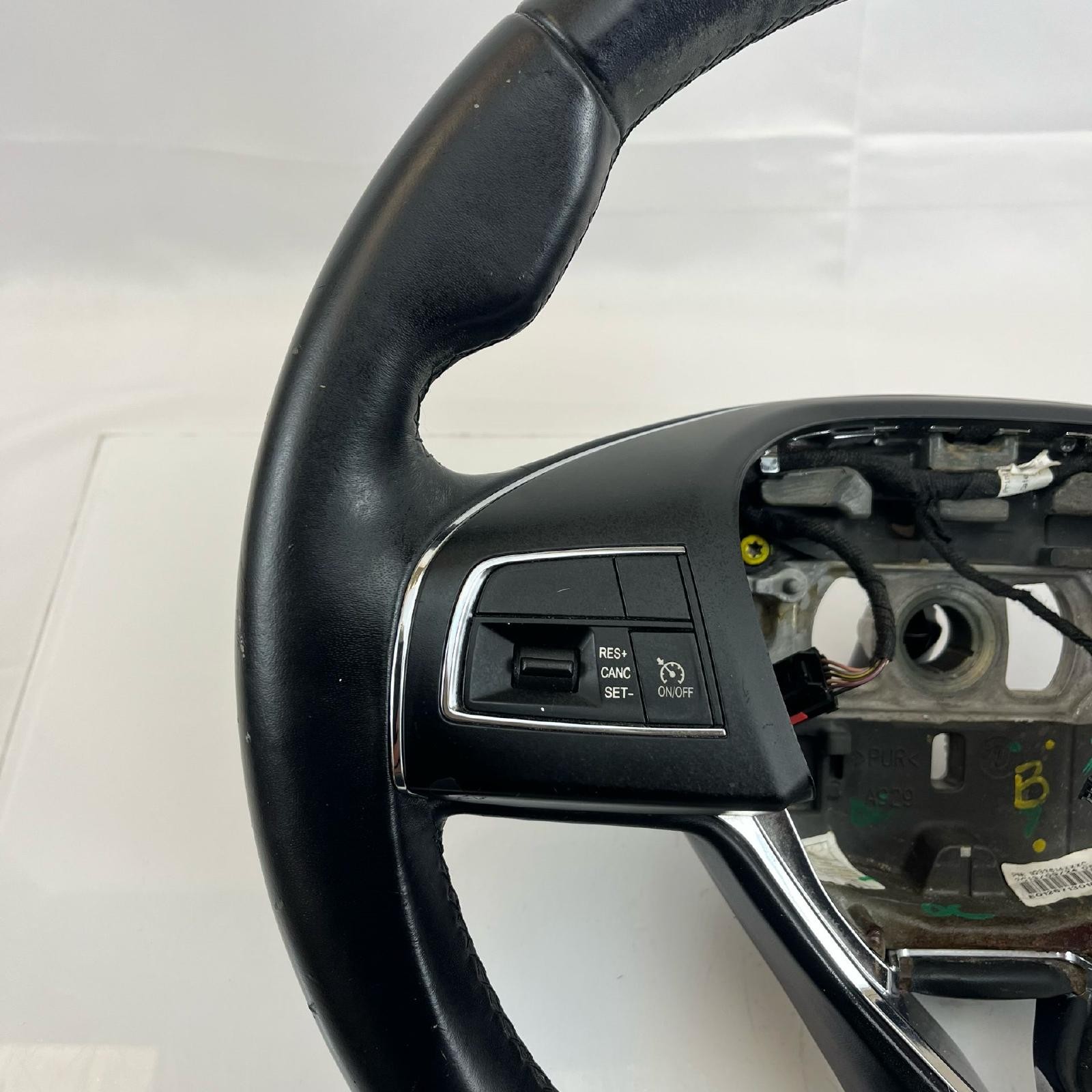 13-16 Maserati Quattroporte Ghibli Steering Wheel Black Leather OEM 1033814XXXC