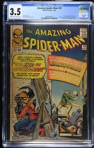 AMAZING SPIDER-MAN 18 CGC 3.5 Key 1st Ned Leeds Lee Ditko Faded But Hey It's 18!