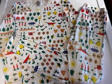 Hanna Andersson Kids US 12 Veggie Flower Garden Print Organic Cotton Pajama Set