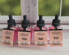 bath and body works tropical cherry wallflowers home fragrance refill x4
