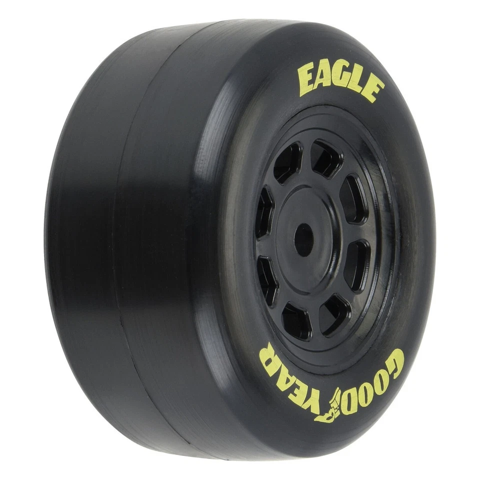 Pro-Line 1/12 Goodyear Eagle Truck/Retro Tire F/R MTD Black Wheels (4) : NASCAR - Image 2 of 4