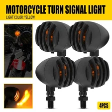 4PCS Universal Motorcycle Led Turn Signal Indicator Amber Blinker Lights Durable