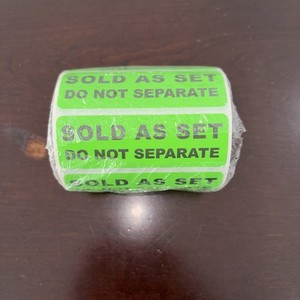 New “Sold As A Set” Stickers Roll/ Pack Of 500/ Fluorescent Green 3x1”