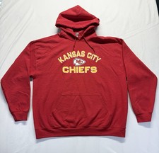 Kansas City Chiefs Hoodie XL Red Gildan NFL Pullover Sweatshirt stain
