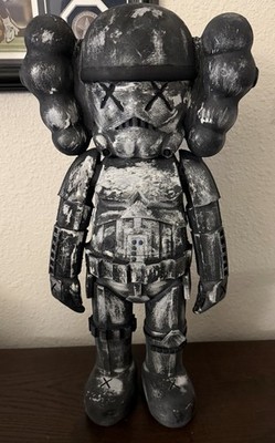 KAWS Hand-Painted  Black & White Stormtrooper Designer Vinyl Art Toy Star Wars