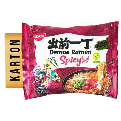 Nissin Ramen Nudeln Instant Nudeln Nudelsuppe scharf 30x100g Instantnudeln