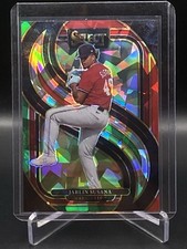 2025 Select Baseball Red & Green Ice Prizm Jarlin Susana #189 Nationals