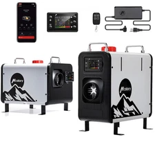 Hcalory Diesel Air Heater 8KW 12V/24V Bluetooth 110V Adapter For RV Van Camper