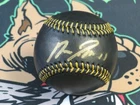 JOSE RAMIREZ AUTOGRAPHED SIGNED OMLB BLACK GOLD BASEBALL GUARDIANS FANATICS MS2