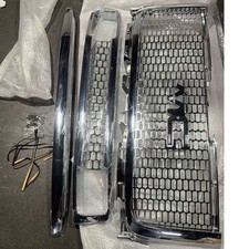 For Gmc Sierra Hd 2011-14 3pcs Front Hood Molding Trim Upper Lower Grille Chrome