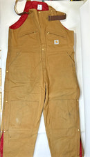 Vintage Carhartt Brown Insulated Overalls R04 BRN Quilted Union USA Men s 46x30