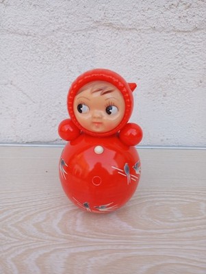 Nevalyashka ROLY POLY Puppe russisch Mascha UdSSR orange