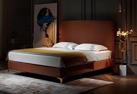 Luxus Bett Polsterbett Leder Schlafzimmer Betten 180X200Cm Doppelbett Hotel Ehe