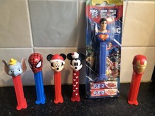 Job Lot x 6 PEZ Dispensers Superman,Spiderman,Ironman,Dumbo, Micky & MinieMouse