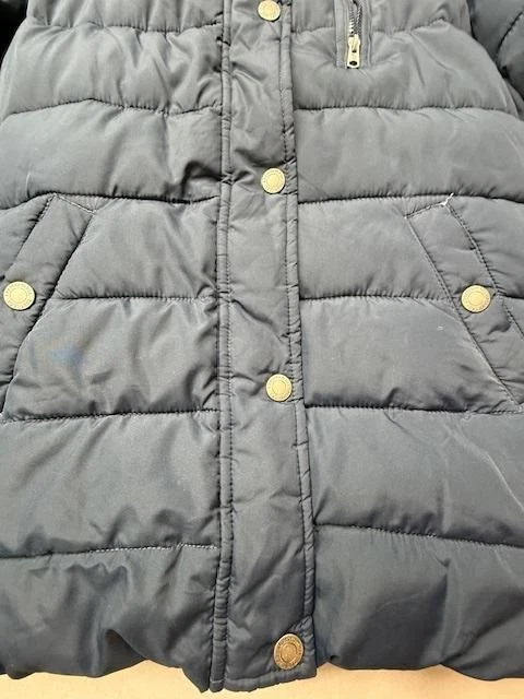 Abercrombie Niños Chaqueta Juvenil 9/10 Azul Puffer Con Capucha Forrada Sherpa Piel Sintética Foto 2 de 4