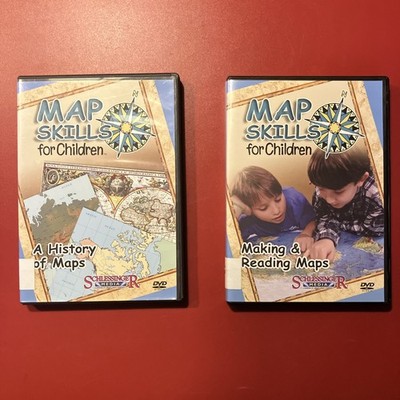 Map Skills For Children Schlessinger Media 2 DVDs Home School