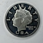 1/2 oz .999 Silver 2005 Liberty Dollar $10 Dollar Proof, flat shipping!