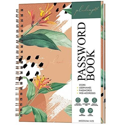  Password Book   Internet Address Organizer A5 (6.2'' x 7.7'') African Terracotta