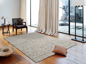 Handweb Teppich Luneburg Grau Meliert 100 Schurwolle Beige Ebay