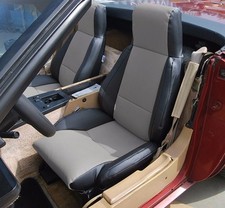 Chevy Corvette C4 Standard 1984-1993 Blackgrey Leather-like Custom Seat Cover Chevy Corvette C4 Standard 1984-1993 Blackgrey Leather-like Custom Seat Cover