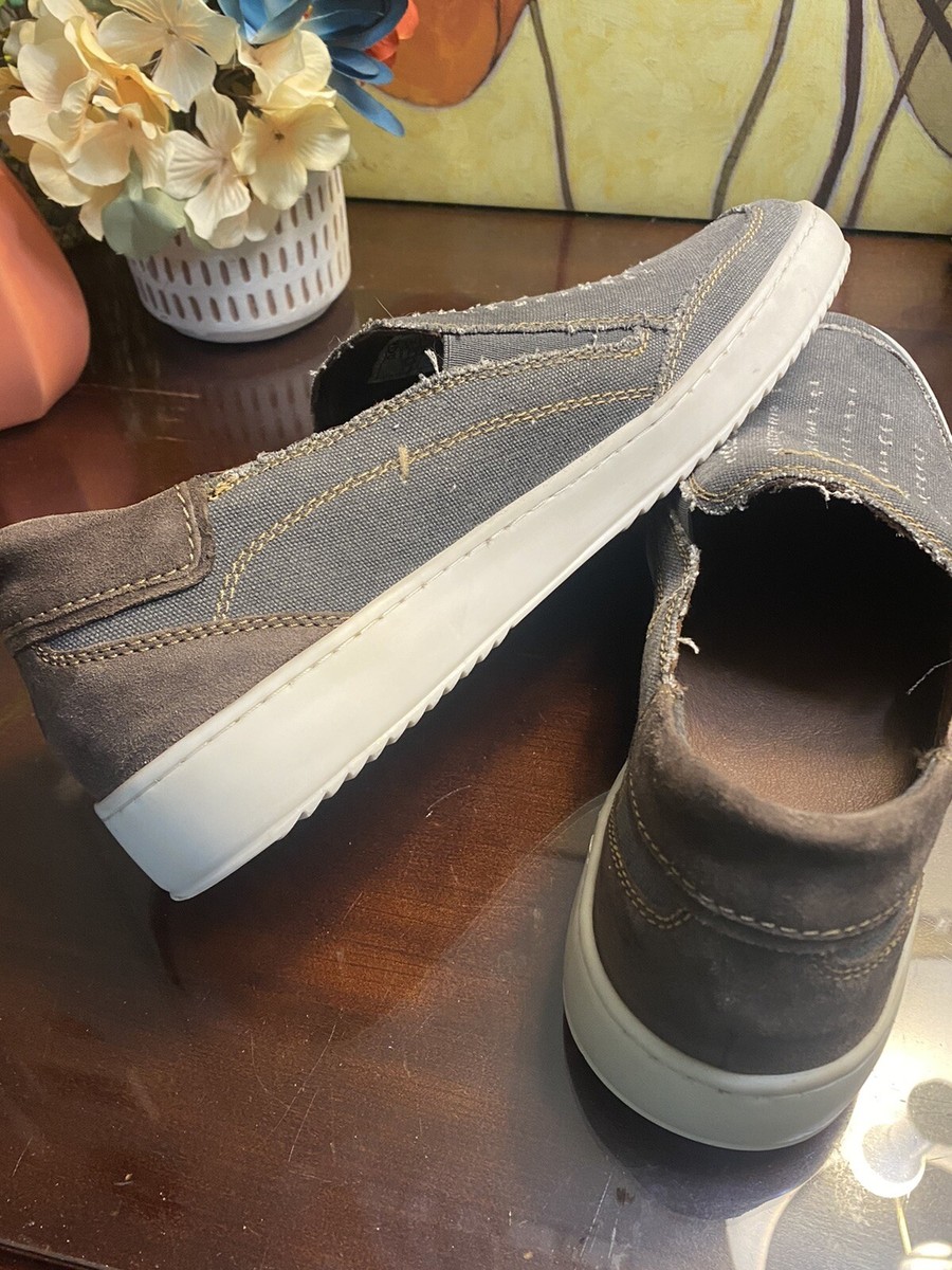 Roan by Bed Stu Kayson Slip-On Sneakers Men\'s 10.5 Gray Canvas Osaka Brushed Roan by Bed Stu Shoes Mens 12 Kayson Gray Canvas Slip On  main image 3