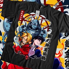 Fullmetal Alchemist Elric brothers New T-shirt Anime Tee All Size Black  White