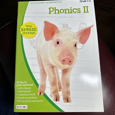 Discovery work book phonics 2 grade 1-2 with stickers bendon educational school