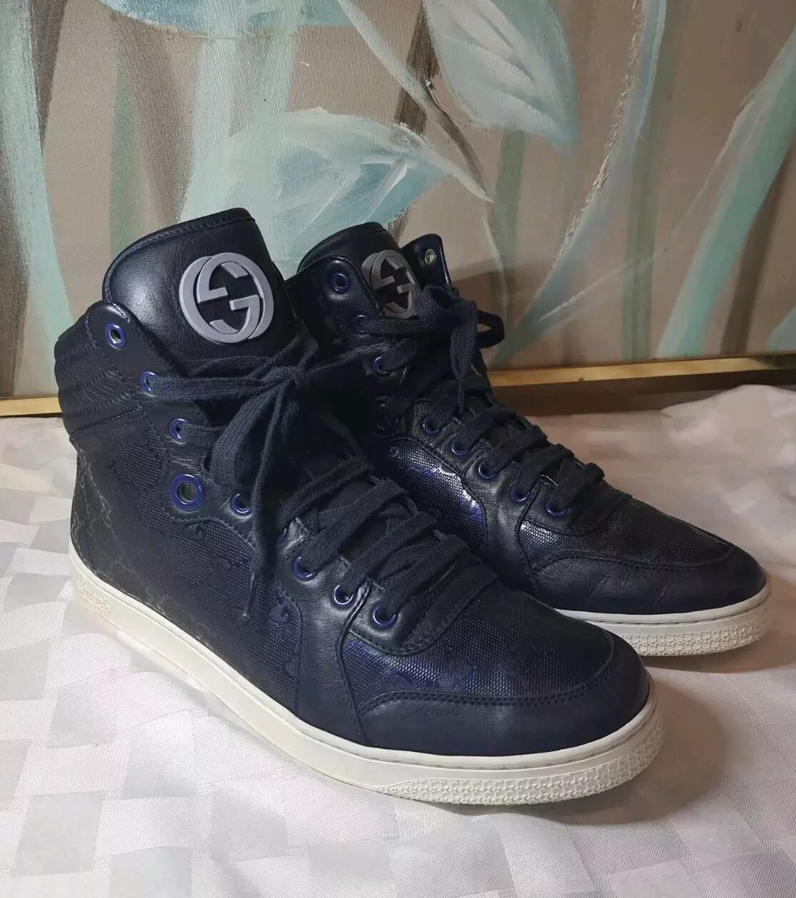 Baskets montantes homme GUCCI Imprime monogramme Coda 