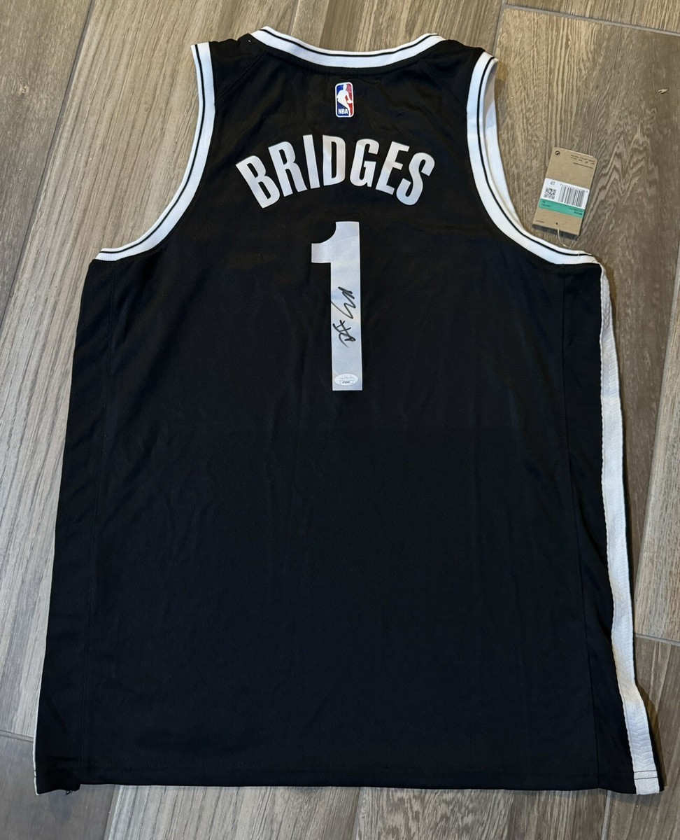 Mikal Bridges Signed Brooklyn Nets Jersey Suns Villanova Champ NBA