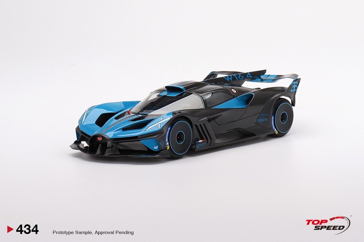 1/18 TSM Top Speed Bugatti Bolide Presentation Blue / Black TS0434