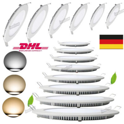 3W-24W LED Panel Einbaustrahler Deckenleuchte Einbau Leuchte Bad flach slim