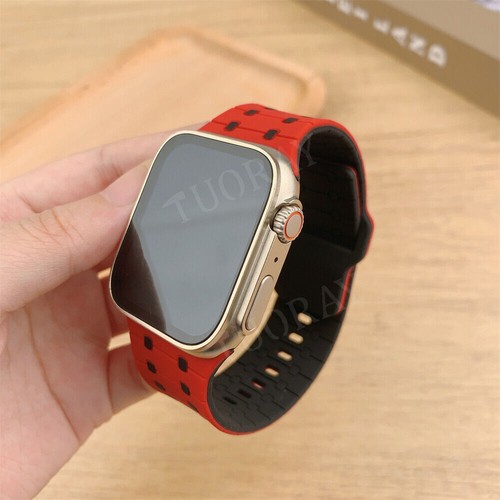 For Apple Watch Ultra 2 Series 10 9 8 7 6 5 4 49/46/45/44mm Silicone Strap Band - Picture 20 of 32