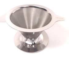 Laiyeoy Pour Over Coffee Dripper Slow Drip Paperless Coffee Filter Steel