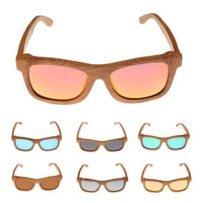 Bambus Holz Polarisierte Sonnenbrille Holz Brille für Herren Damen